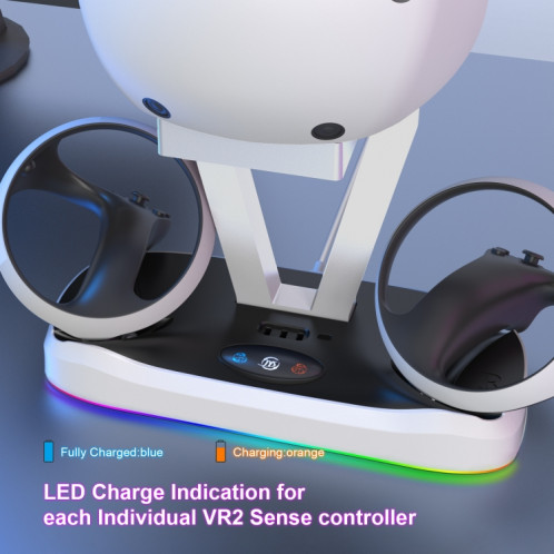 JYS-P5155 pour PlayStation VR 2 Base de charge magnétique avec lumière rvb VR lunettes support de stockage accessoires de jeu SH38681467-07