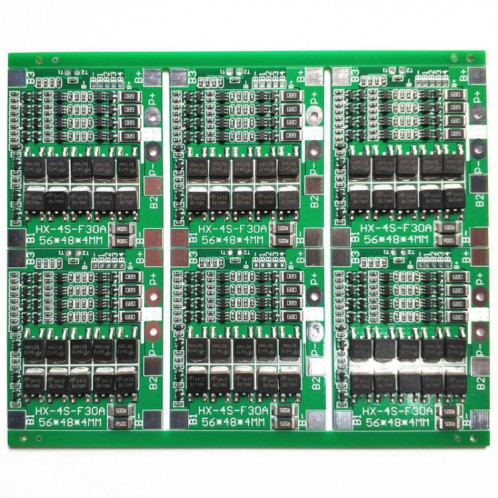 Plaque de protection de batterie au lithium 4 S 14,8 V/12,8 V 30 A avec égaliseur, panneau de protection de batterie au lithium fer phosphate (3,2 V LiFePO4) SH101B619-07