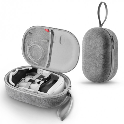 JYS-MQ018 pour Meta Quest 3 VR sac de rangement pour lunettes sac Portable Anti-chute et Anti-rayure (gris) SJ001B1829-010