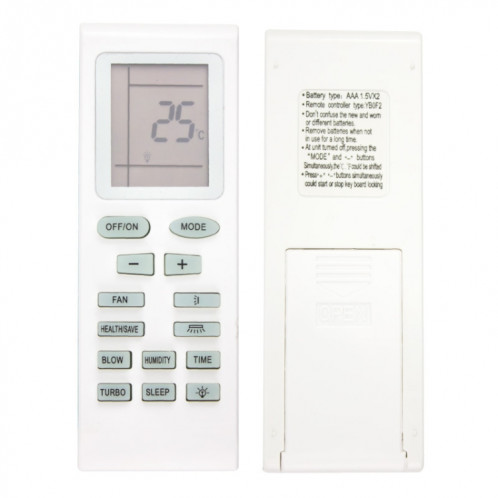 Pièce de rechange pour télécommande de climatiseur GREE Trane Electrolux YBOF2 SH3945518-05