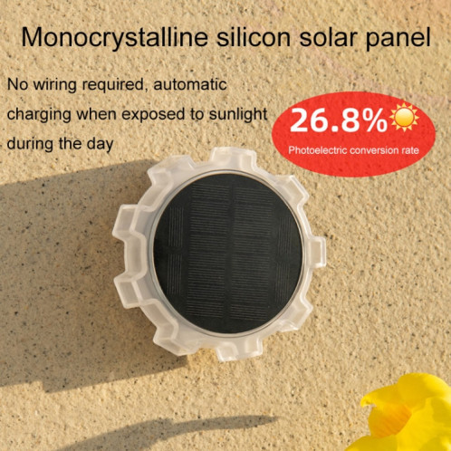 Applique murale solaire en forme d'engrenage, décoration extérieure de jardin, atmosphère (lumière blanche) SH601A437-09