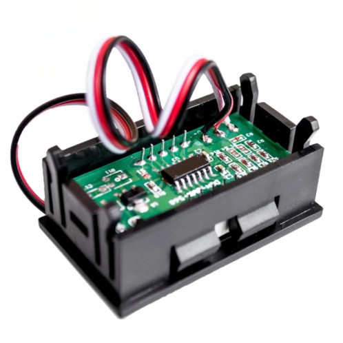 Borne de voltmètre CC à 3 fils 0 V-30 V 0,56 pouces LED Accessoires de voltmètre numérique Protection de connexion inversée, Couleur : Bleu SH72021210-05