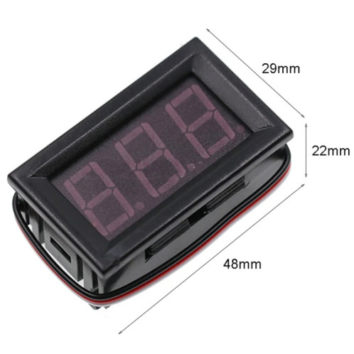 Borne de voltmètre DC à 3 fils 0 V-30 V, 0,56 pouce, accessoires de voltmètre numérique LED, protection de connexion inversée, couleur : vert SH72031234-05