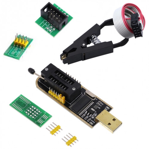 Clip de Test avec 2 cartes + Module de programmation CH341A, carte mère USB, routage des cristaux liquides, démontage, outil de Test SOP8 gratuit SH94031717-04