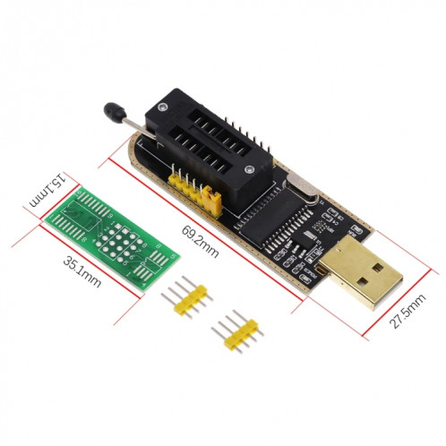 Clip de Test avec 1 carte + Module de programmation CH341A, carte mère USB, routage des cristaux liquides, démontage, outil de Test SOP8 gratuit SH9402767-04