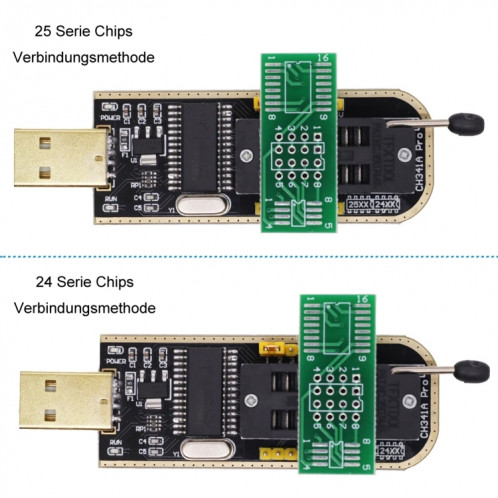 Clip de Test avec 2 cartes + Module de programmation CH341A, carte mère USB, routage des cristaux liquides, démontage, outil de Test SOP8 gratuit SH94031717-04