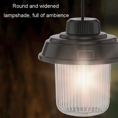 Lampe de camping extérieure à LED auvent lampe suspendue lumières de tente de camping portables, style: modèle de batterie noir SH0306331-09