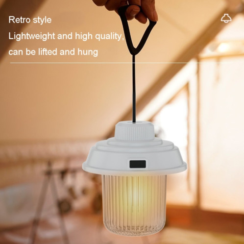 Lampe de camping extérieure à LED auvent lampe suspendue lumières de tente de camping portables, style: modèle de charge blanc SH03021830-09