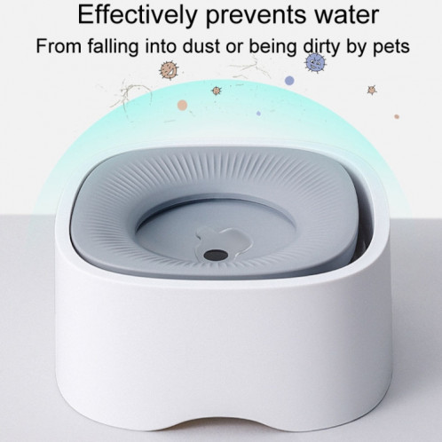 Bol flottant pour animaux de compagnie, sans bouche mouillée, pour chats et chiens, fontaine à boire flottante (blanc) SH701A1982-011