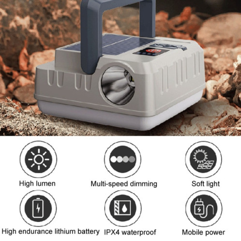 Lampe de Camping suspendue à charge d'énergie solaire, lampe multifonctionnelle pour tente, éclairage d'urgence en cas de panne de courant SH4142462-013