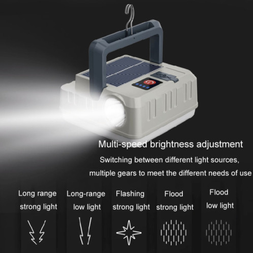 Lampe de Camping suspendue à charge d'énergie solaire, lampe multifonctionnelle pour tente, éclairage d'urgence en cas de panne de courant SH4142462-013
