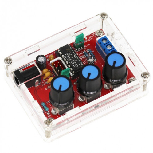 XR2206 Kit de bricolage générateur de signaux de haute précision Triangle sinusoïdal Ondes carrées Gamme de fréquences 1 Hz-1 MHz, Spécifications : Soudage SH58021724-05