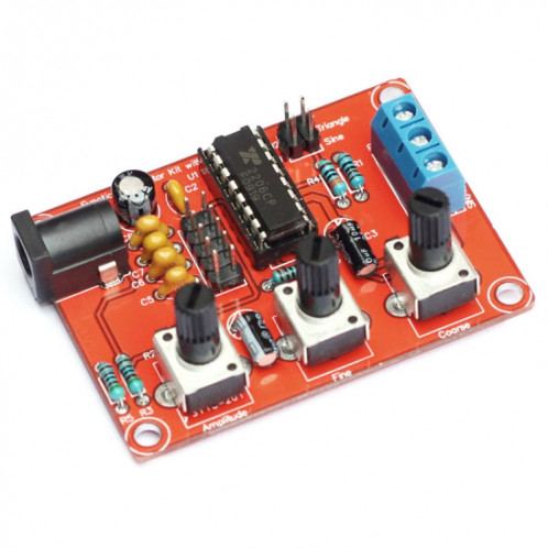 XR2206 Kit de bricolage générateur de signaux de haute précision Triangle sinusoïdal Ondes carrées Gamme de fréquences 1 Hz-1 MHz, Spécifications : Soudage SH58021724-05