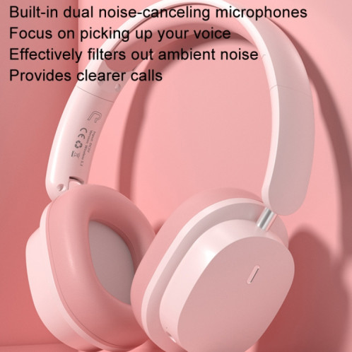 SOYTO SY-T2 Casque Bluetooth à réduction de bruit Casque de jeu sans fil (Blanc) SS901A411-016