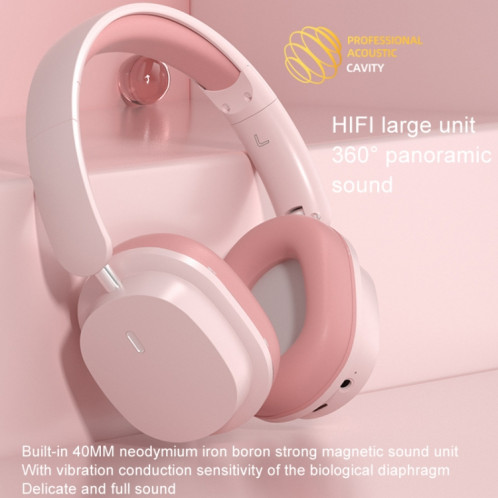 SOYTO SY-T2 Casque Bluetooth à réduction de bruit Casque de jeu sans fil (Blanc) SS901A411-016