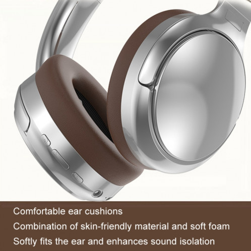 SOYTO VJE901 Casque Bluetooth rétro Bandeau en métal Casque de sport sans fil (marron argenté) SS401A1681-09