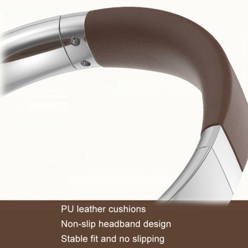 SOYTO VJE901 Casque Bluetooth rétro Bandeau en métal Casque de sport sans fil (marron argenté) SS401A1681-09