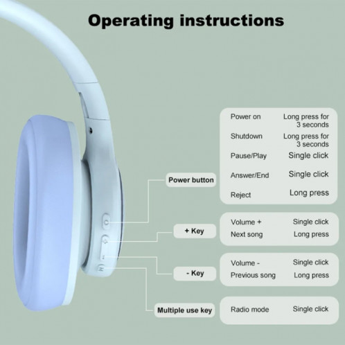 Casque Bluetooth SOYTO P2962 Casque universel sans fil à réduction de bruit (couleur abricot) SS501B812-08