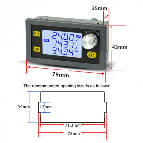 Module de charge de batterie de régulateur de tension réglable 80W 5A DC-DC SH4384105-012