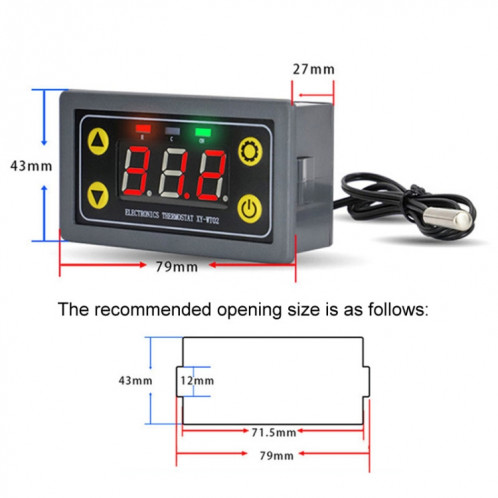 Module de commutateur de commande de thermostat à distance de téléphone portable sans fil WIFI, modèle : affichage à tube numérique SH9502558-04