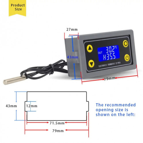 Module de commutateur de commande de thermostat à distance de téléphone portable sans fil WIFI, modèle : écran LCD SH9503691-07