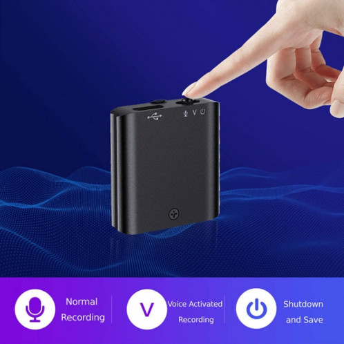 Enregistreur vocal magnétique à suppression de bruit Q63 HD Stylo d'enregistrement intelligent portable activé par la voix, capacité: 32 Go (noir) SH904A1984-09