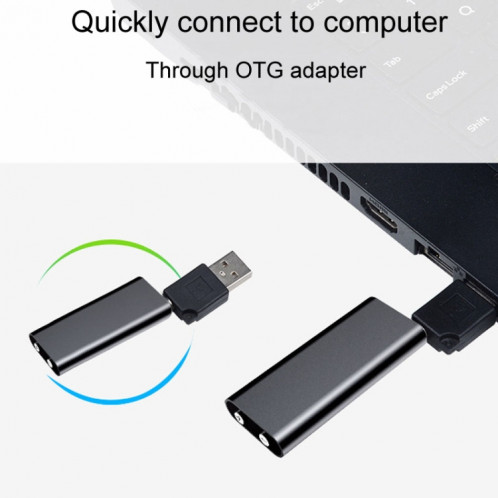 Enregistreur vocal intelligent Q25 avec écran HD antibruit Clip arrière Voice Reporter, taille: 32 Go (noir) SH704A1584-011