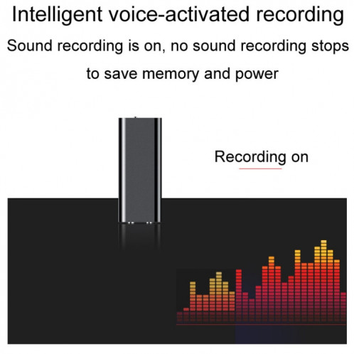 Enregistreur vocal intelligent Q25 avec écran HD antibruit Clip arrière Voice Reporter, taille: 32 Go (noir) SH704A1584-011