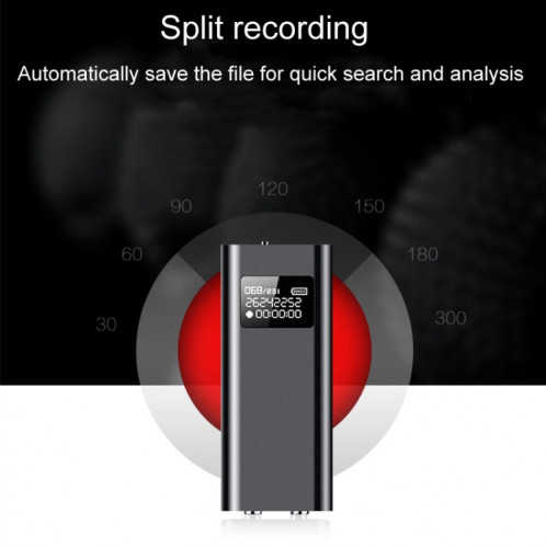 Enregistreur vocal intelligent Q25 avec écran HD antibruit Clip arrière Voice Reporter, taille: 16 Go (noir) SH703A535-011