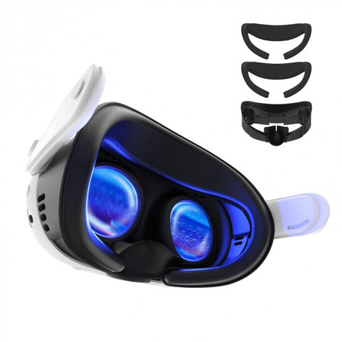 AMVR Q3FC1 pour masque Meta Quest3, matériau en cuir respirant en soie glacée (masque + 1 soie glacée) SA801A676-015