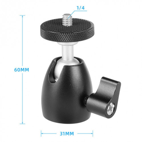 Trépied à boule rotative Q39 à 360 degrés, têtes de prise de vue pour projecteur, accessoires pour téléphone portable, têtes d'appareil photo DSLR (filetage 1/4) SH801A728-08