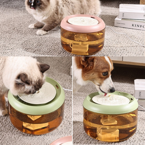 Distributeur d'eau automatique pour chat, distributeur d'eau vivante filtrée pour animaux de compagnie (vert) SH201B1918-011