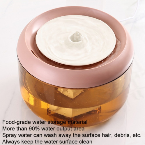 Distributeur d'eau automatique pour chat, eau vive filtrée en circulation, distributeur d'eau pour animaux de compagnie (rose) SH201A549-011