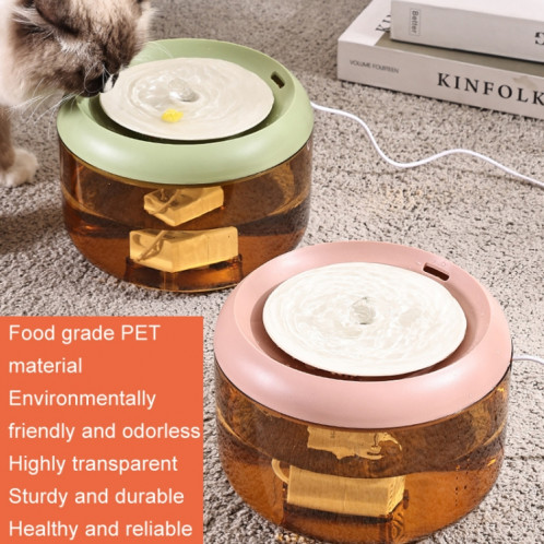 Distributeur d'eau automatique pour chat, distributeur d'eau vivante filtrée pour animaux de compagnie (vert) SH201B1918-011