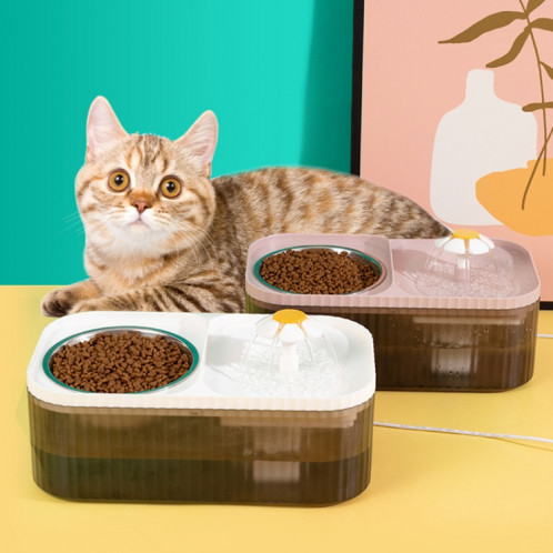 Machine à eau d'alimentation, mangeoire automatique pour chat et chien, chauffe-eau, bol d'alimentation intelligent pour animaux de compagnie (blanc) SH301A573-013