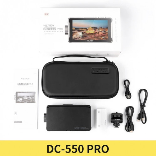 VILTROX DC550 Pro Moniteurs de studio avec caméra 5,5 pouces Moniteur de directeur 4K HDMI 3D LUT SV2904118-017