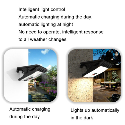 Lampe solaire extérieure à pince LED lampe de jardin de cour applique murale à induction humaine lumière de secours, style: chargement USB SH54031852-08
