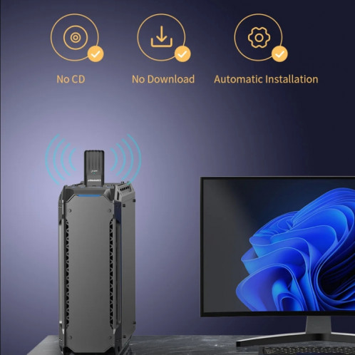 COMFAST CF-943AX WiFi6 USB Adaptateur AX900 Bluetooth 5.3 2.4G / 5.8G Carte réseau sans fil SC5087777-015
