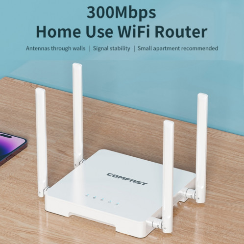 Routeur sans fil COMFAST CF-N1 V2 300Mbps WIFI4 avec 1 Ports Wan + 4 Lan RJ45 SC50898-013