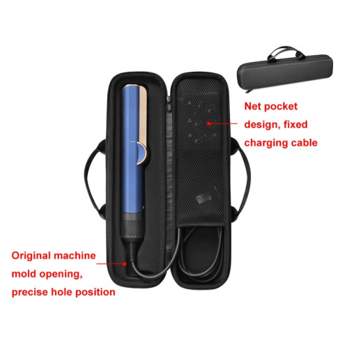 Pour Dyson Airstrait HT01 sèche-cheveux humides et secs lisseur sac de rangement Anti-chute housse de protection (noir) SH701A901-06
