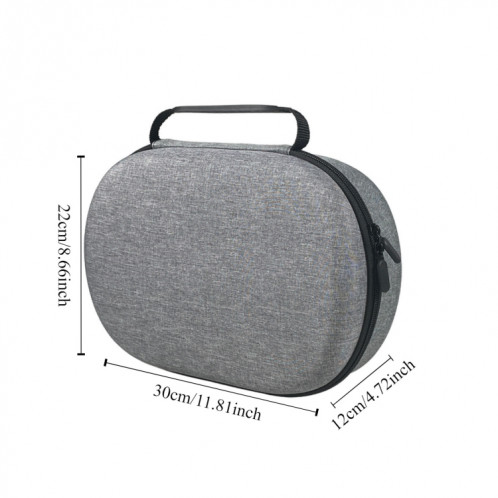 Pour Apple Vision Pro tête portant des lunettes VR sac de rangement Portable voyage VR étui rigide de protection (gris) SH701A1855-05