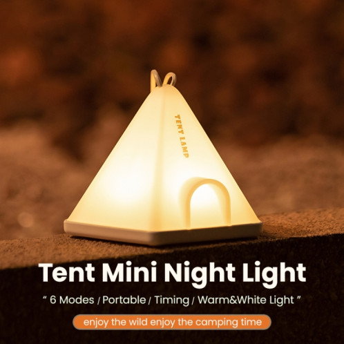 ZAY-L05 Tente-Forme USB Minuterie De Charge Veilleuse Sauvage Camping Ambiance Lumière (Kaki) SH001C157-011
