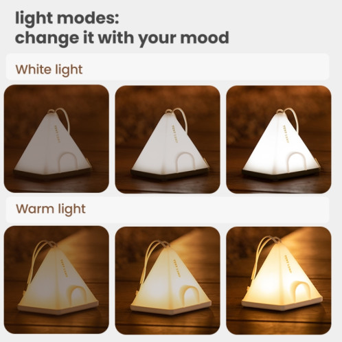 ZAY-L05 Tente-Forme USB Minuterie De Charge Veilleuse Sauvage Camping Ambiance Lumière (Kaki) SH001C157-011