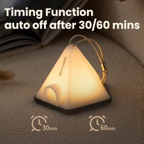 ZAY-L05 Tente-Forme USB Minuterie De Charge Veilleuse Sauvage Camping Ambiance Lumière (Kaki) SH001C157-011
