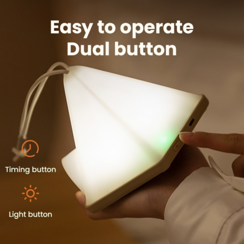 ZAY-L05 Lampe de nuit avec minuterie de chargement USB en forme de tente, lumière d'ambiance de camping sauvage (vert) SH001A1167-011