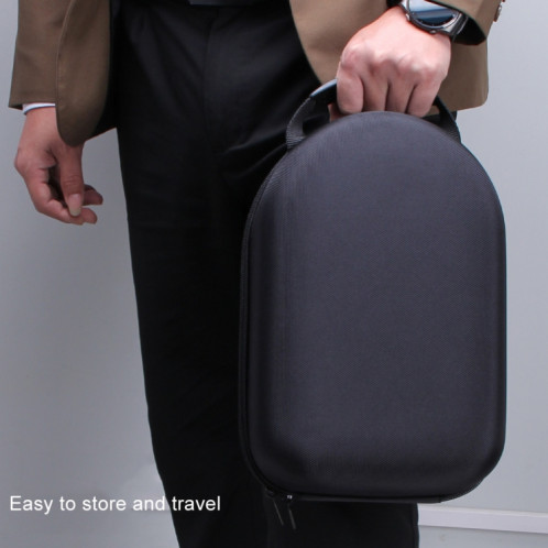 Pour Apple Vision Pro sac de rangement VR chapeaux EVA étui rigide Portable (motif en tissu noir) SH701A459-010