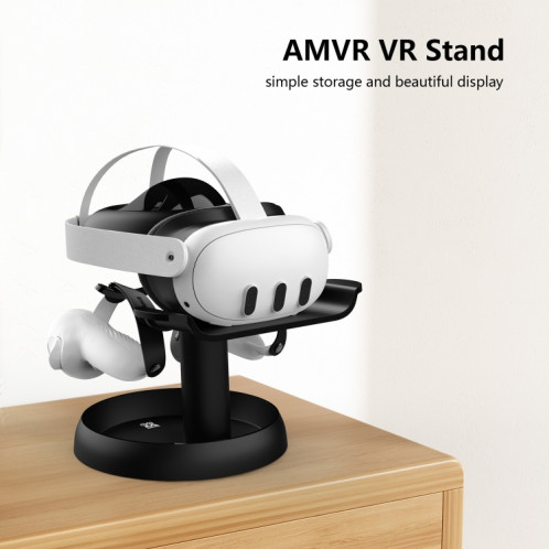 AMVR TYBP1 VR Présentoir de stockage de bureau pour Meta Quest 3 / Pico 4 / PlayStation VR 2 (Noir) SA901A1273-08