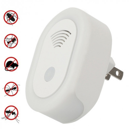 Répulsif anti-moustiques à ultrasons avec veilleuse réglable, mini répulsif électronique pour souris, spécification: (blanc) SH102A727-012