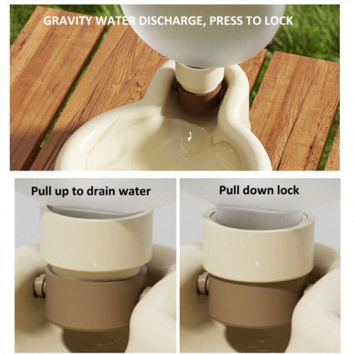 Tasse d'eau d'extérieur pour animaux de compagnie, bouilloire pliable Portable 500ml jaune SH68041743-07