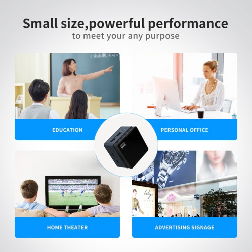 ZX01PLUS N100/DDR5 12ème AlderLake-N100 Dual 4K60Hz Mini PC de bureau et de maison, spécifications : 12 Go + 128 Go/prise britannique SH98061236-09